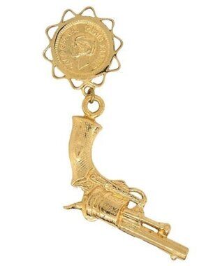 Chanel Gun Brooch Pin Gold 136051